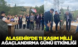 Alaşehir'de fidanlar toprakla buluştu