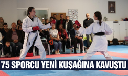 Aliağa’da kuşak heyecanı! 75 sporcu terfi aldı