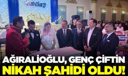 Ağıralioğlu, genç çiftin nikah şahidi oldu