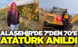 Alaşehir'de meydanlardan bağlara Atatürk sevgisi sınır tanımıyor