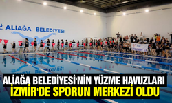 Aliağa'nın Yarı Olimpik Havuzları'na yoğun ilgi