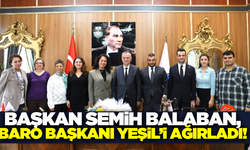 Başkan Balaban, Baro Başkanı Yeşil'i makamında ağırladı