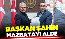 Yeniden Refah Partili Başkan Şahin, mazbatasını aldı