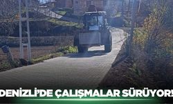 Denizli'de kilit parke taşı döşeme çalışmaları sürüyor!