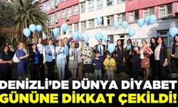 Denizli'de Mavi balonlar gökyüzüne bırakıldı