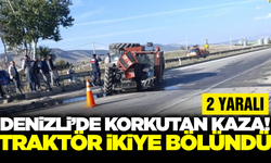 Denizli'de otomobil ile traktör çarpıştı: 2 yaralı