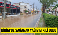 Didim’de sağanak hayatı olumsuz etkiledi