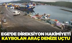 Aydın'da araç denize uçtu!