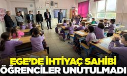 Ege'de ihtiyaç sahibi öğrencilere kışlık bot dağıtımı!