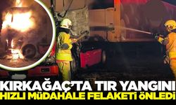 Kırkağaç'ta Korkutan Tır Yangını