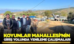 Aydın'da giriş yolunda yenileme çalışmaları