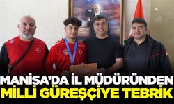 Manisa Gençlik ve Spor İl Müdürü'nden genç sporcuya tebrik