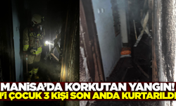 Manisa'da korkutan ev yangını: 1’i çocuk 3 kişi kurtarıldı!