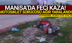 Manisa'da otomobil motosiklete çarptı: 1 ağır yaralı