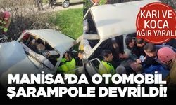 Manisa'da otomobil şarampole devrildi: 2 ağır yaralı