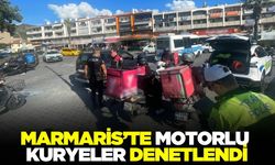 Muğla'da motorlu kuryeler denetlendi