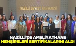 Ege'de ameliyathane hemşireleri sertifikalarını aldı