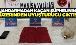 Salihli'de jandarmadan kaçan şüpheliden uyuşturucu bulundu!