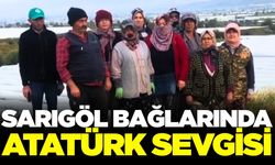 Sarıgöl bağlarında 09.05’te hayat durdu, Atatürk anıldı