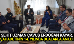 Şehit Uzman Çavuş Erdoğan Kayar, şahadetinin yıldönümünde dualarla anıldı