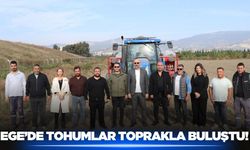 Ege'de buğday tohumları toprakla buluştu!