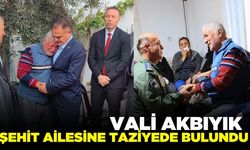 Vali Akbıyık, Şehit ailesine taziyede bulundu