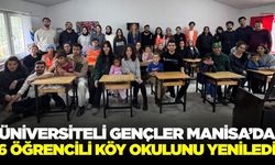 Yıldız Teknik'li gençler Manisa'da köy okulunu yeniledi