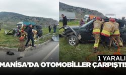 Manisa'da İki Otomobil Çarpıştı: 1 Yaralı