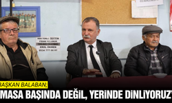 Başkan Balaban Yuntdağı'nda vatandaşları dinledi