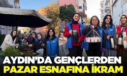 Aydın'da pazar esnafına sıcak ikram