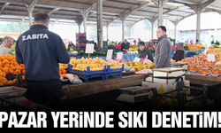 Gölmarmara'da pazar yerinde kapsamlı denetim!