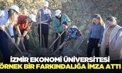 İzmir'de Defne fidanları toprakla buluştu