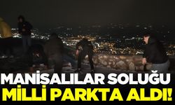 Spil Dağı Milli Parkı'nda mevsimin ilk karı!