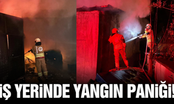 Manisa'da iş yeri yangını itfaiye ekiplerince söndürüldü