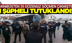 Manisa'da minibüsten 35 düzensiz göçmen çıkmıştı: 1 şüpheli tutuklandı