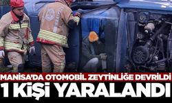 Manisa'da otomobil devrildi! 1 yaralı