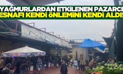 Turgutlu'da pazarcı esnafının yağmur çilesi!