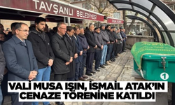 Kütahya Valisi Işın, Tavşanlı'daki cenaze törenine katıldı