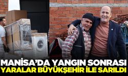 Manisa'da evi yanan vatandaşa destek!