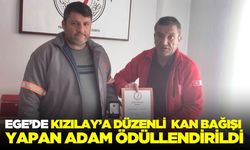 Ege'de 10 kez kan bağışladı bronz madalya aldı