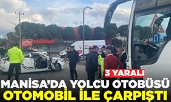 Turgutlu'da Yolcu Otobüsü ile Otomobil Çarpıştı: 3 Yaralı