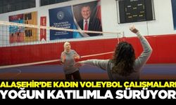 Alaşehir'de kadın voleybol çalışmaları devam ediyor