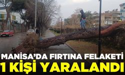 Salihli'de ağaçlar devrildi, çatılar uçtu!