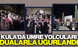 Kula'da umre kafilesi kutsal topraklara uğurlandı