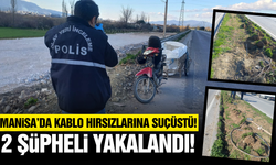 Manisa'da Aydınlatma Direklerinin Kablolarını Çalan 2 Şüpheli Yakalandı