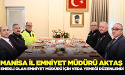 Manisa'da Emekli olan Emniyet Müdürü İçin Veda Yemeği Düzenlendi