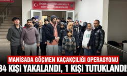 Manisa’da 34 göçmen ve 1 organizatör yakalandı