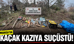Manisa'da Kaçak Kazı Yapan 5 Şüpheli Suçüstü Yakalandı