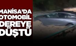 Manisa’da otomobil dereye düştü