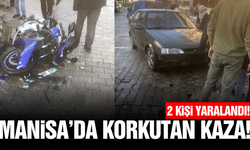 Manisa'da otomobil ile motosiklet çarpıştı: 2 yaralı